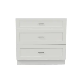 Vanity 3 Drawer Base Cabinet - Shaker Cinder