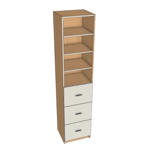 Closet 3 Drawer Base